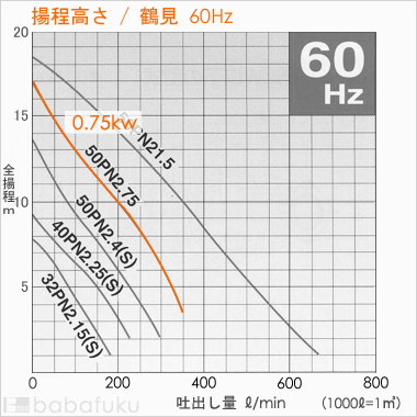 鶴見(ツルミ)50PNA2.75/60Hz