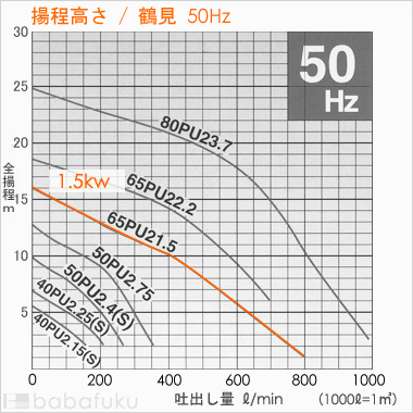 鶴見(ツルミ)65PU21.5/50Hz