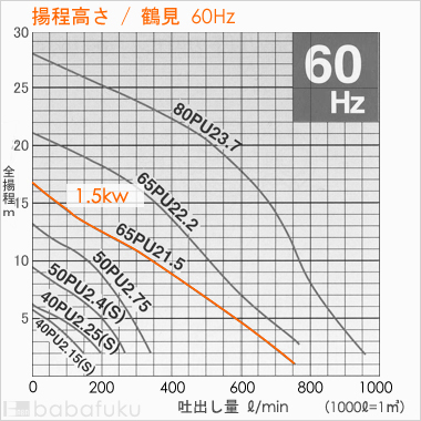 鶴見(ツルミ)65PU21.5/60Hz