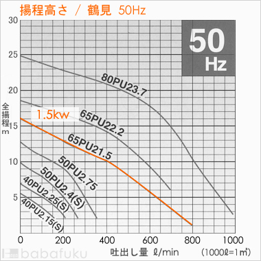 鶴見(ツルミ)65PUA21.5/50Hz